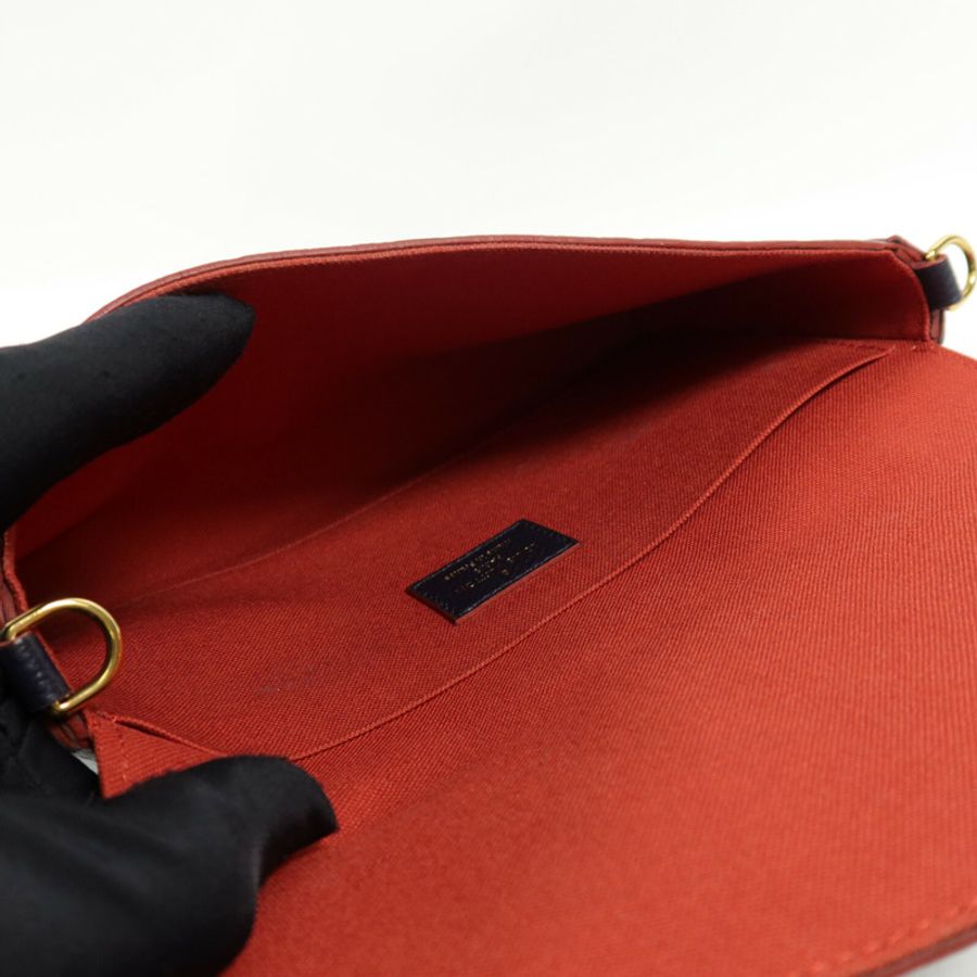 LOUIS VUITTON Monogram Empreinte Pochette Felicie鏈帶肩背袋-4