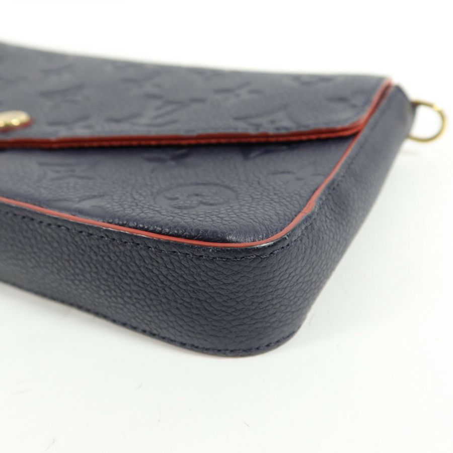 LOUIS VUITTON Monogram Empreinte Pochette Felicie鏈帶肩背袋-11