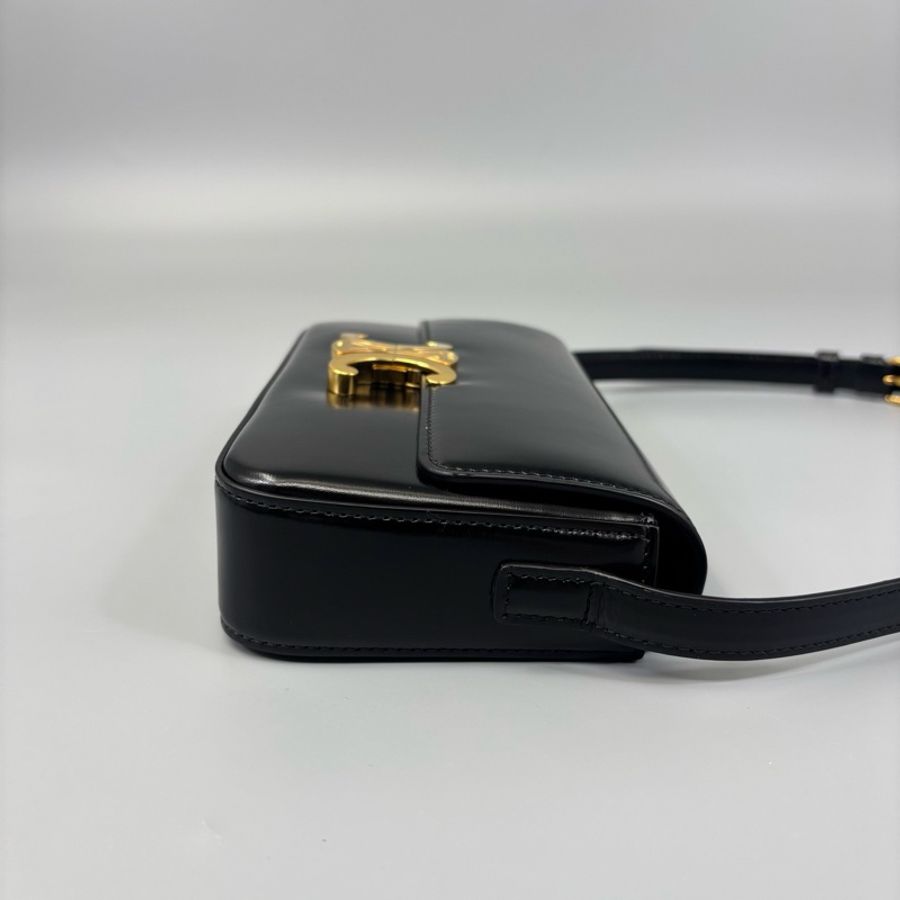 Celine 賽琳 黑金凱旋門腋下包 尺寸20*11-4