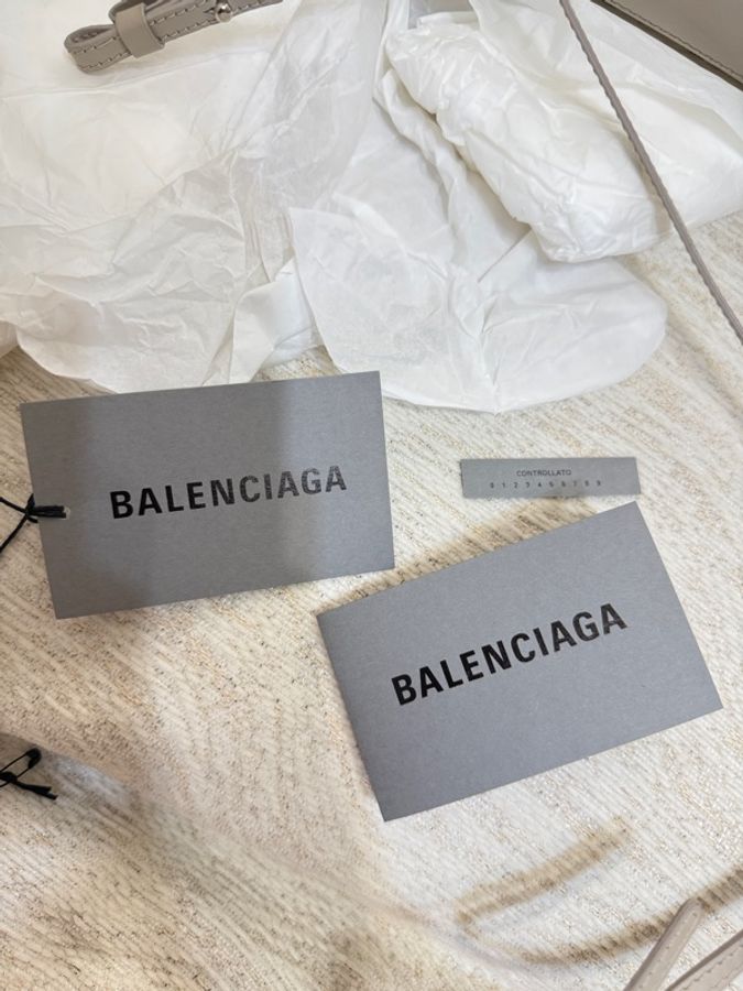 BALENCIAGA 巴黎世家 NAVY CABAS XS 帆布手提包 子母包 灰米色-24