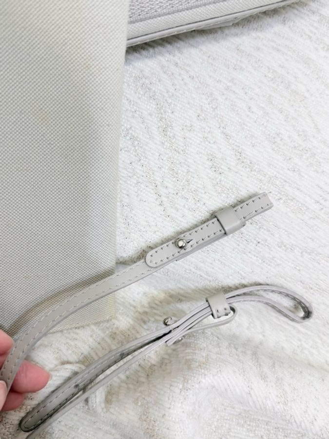 BALENCIAGA 巴黎世家 NAVY CABAS XS 帆布手提包 子母包 灰米色-25