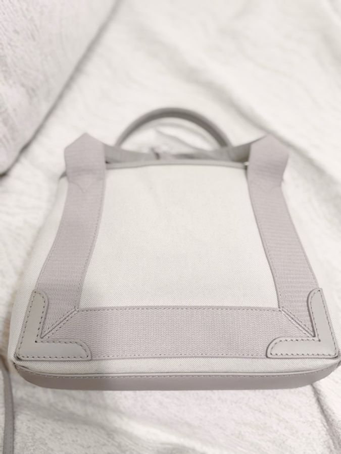 BALENCIAGA 巴黎世家 NAVY CABAS XS 帆布手提包 子母包 灰米色-34