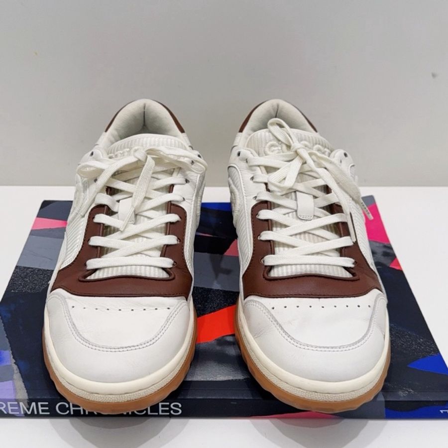 Gucci古馳 MAC80米棕色做舊款低幫系帶時尚板鞋 運動鞋 98新成色很好 8碼/42碼-1