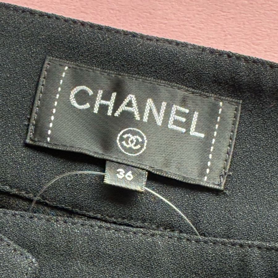 Chanel 黑色西裝褲36-20