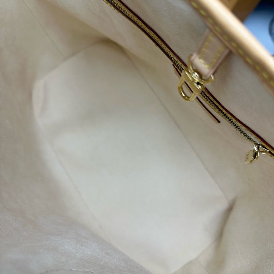 路易威登/Louis Vuitton 村上隆聯名neverfull中號托特包子母包手提包單肩包 白三彩 芯片款-4