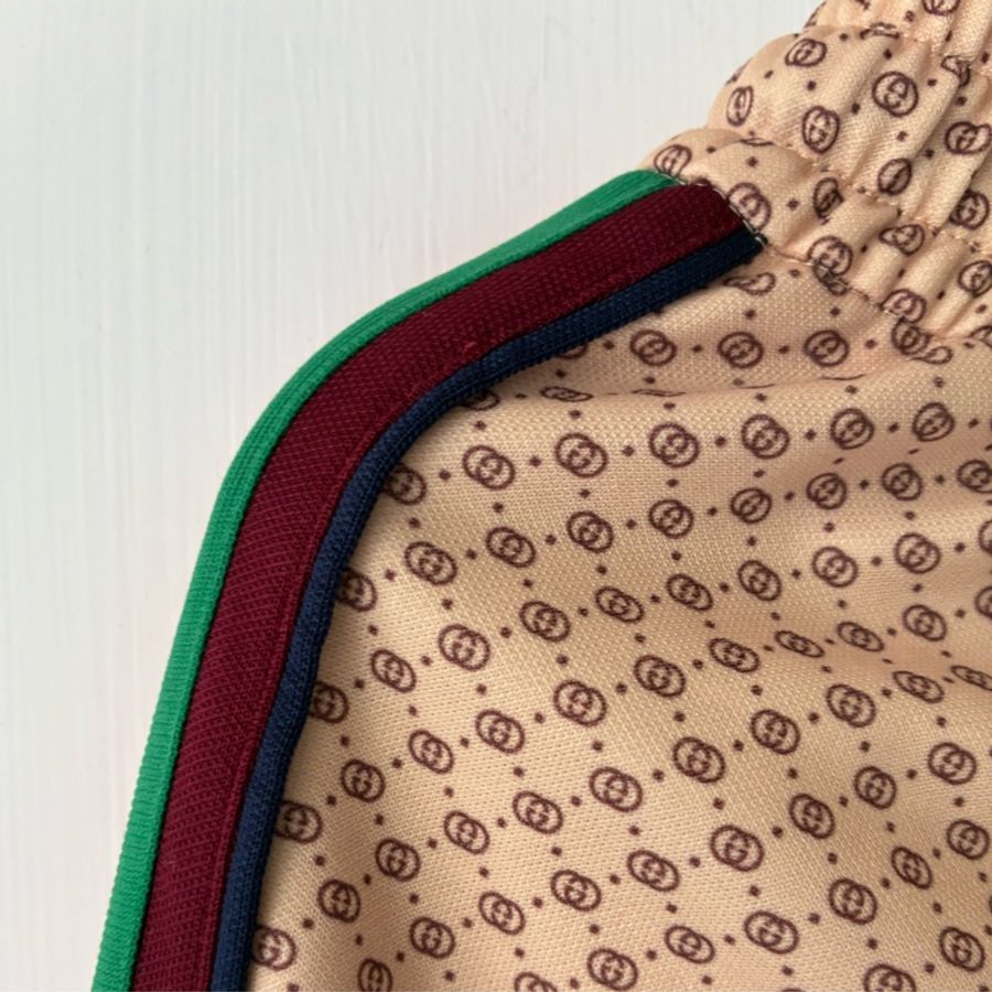 Gucci 滿版小logo側紅綠長褲xs-21