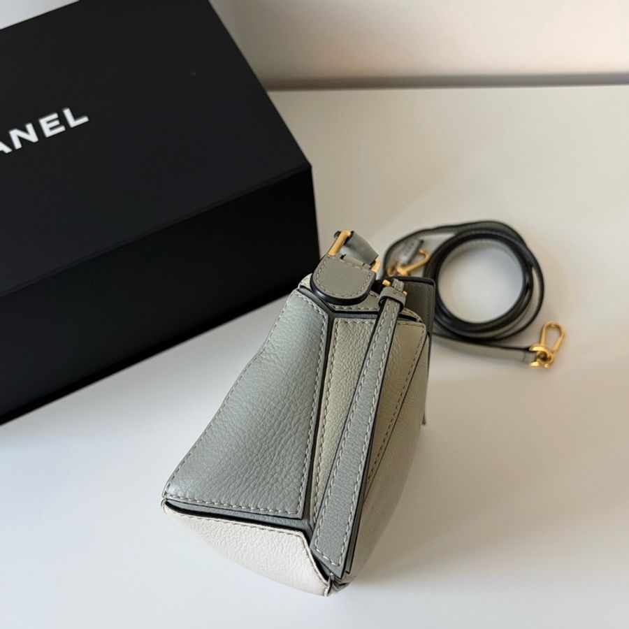 Loewe 羅意威 puzzle mini 幾何包手提包斜挎包 三拼色金扣-4