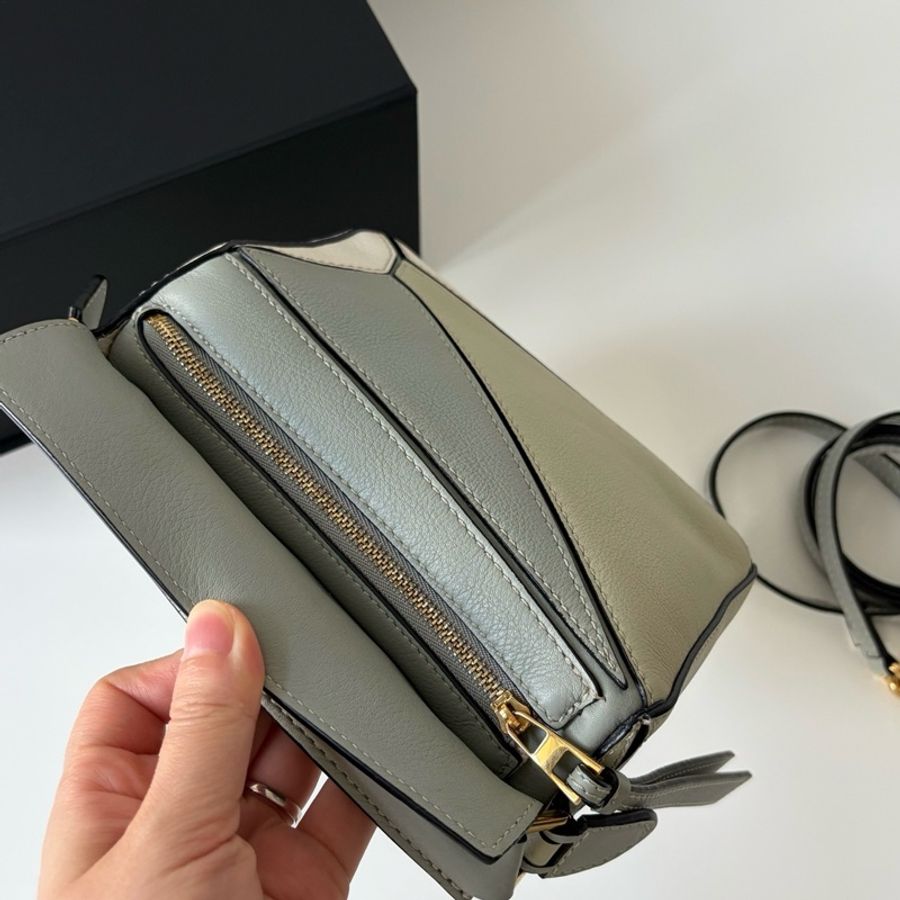 Loewe 羅意威 puzzle mini 幾何包手提包斜挎包 三拼色金扣-8