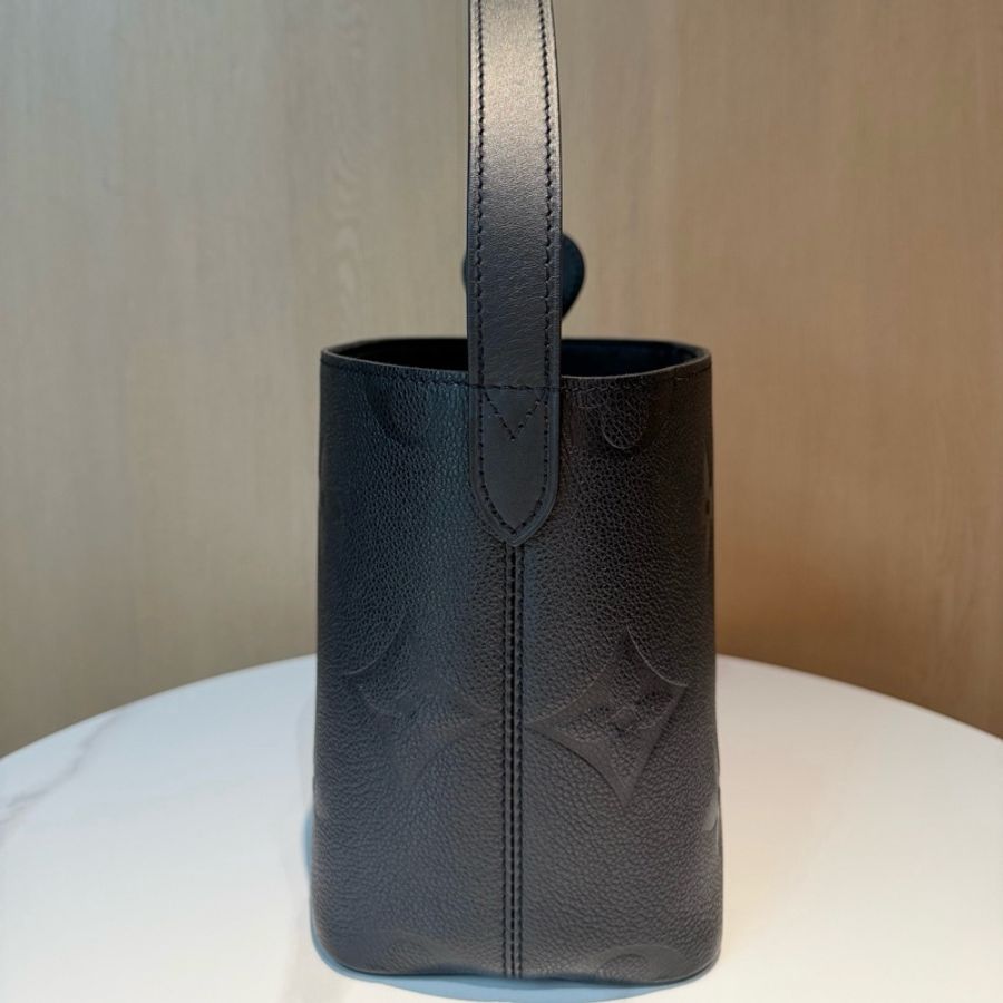 路易威登/Louis Vuitton ALL IN BB 手袋 黑色壓紋粒面牛皮革水桶包手提包斜挎包 芯片款-3