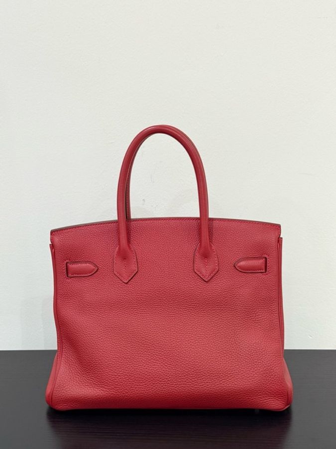 Hermes Birkin30 Rouge Grenat 銀扣-2