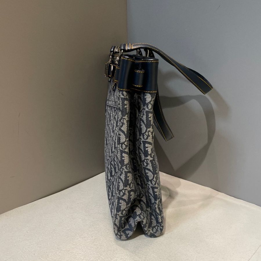 Dior/迪奧 經典Oblique牛仔老花豎款托特包-4