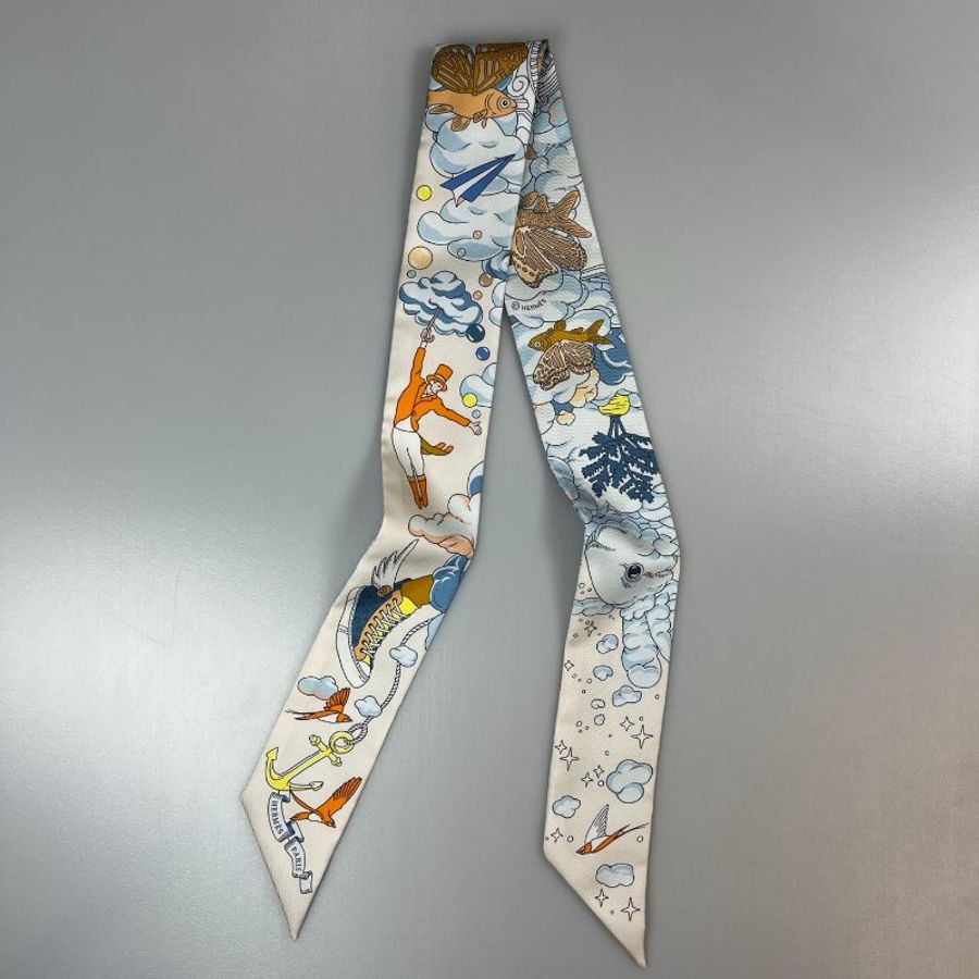 HERMES 海洋遊樂園TWILLY 絲巾-2