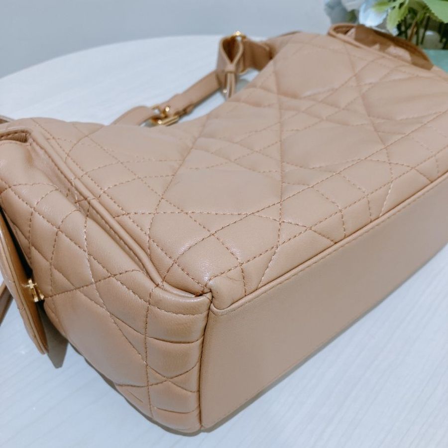 TK2118 Christian Dior 迪奧中號經典格仔兩用包包 D-Dream Bag Medium Lambskin Brown x GHW-30