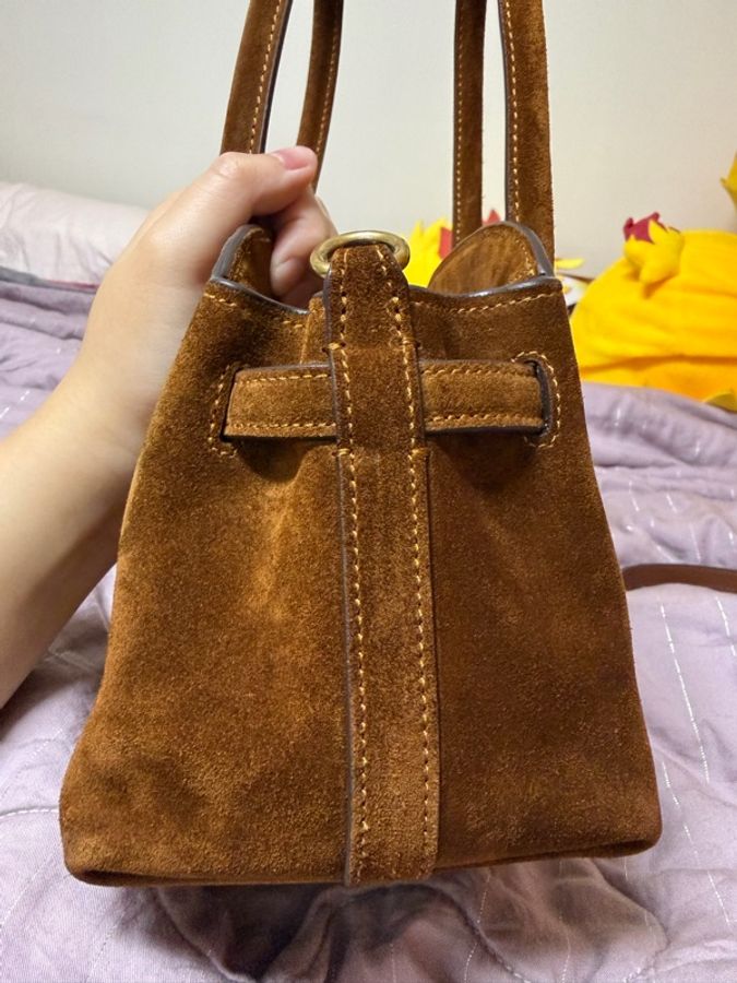 COACH Empire Soft Carryall 21 手袋 麂皮棕色-3