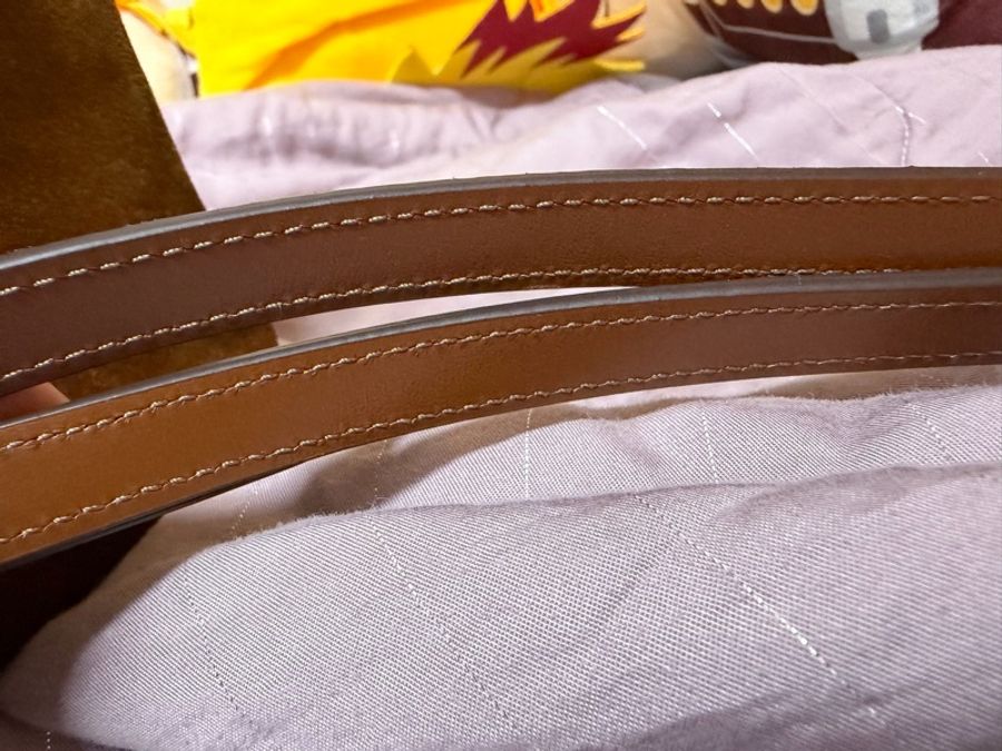 COACH Empire Soft Carryall 21 手袋 麂皮棕色-31