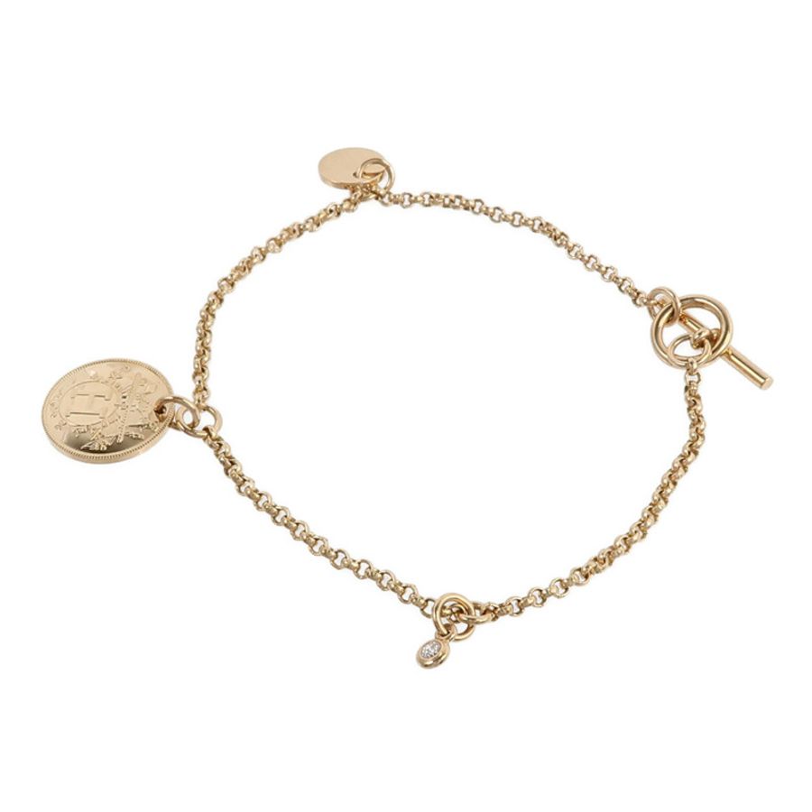 HERMES 18K玫瑰金Ex-Libris Bracelet鑽石手鏈-1