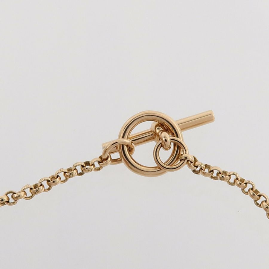 HERMES 18K玫瑰金Ex-Libris Bracelet鑽石手鏈-4
