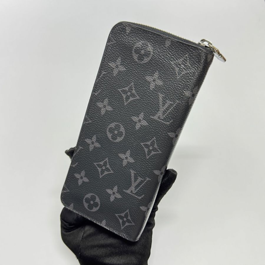（極新全配/晶片款🎁） LV M62295 黑灰老花 拉鍊長夾 專櫃30800-4