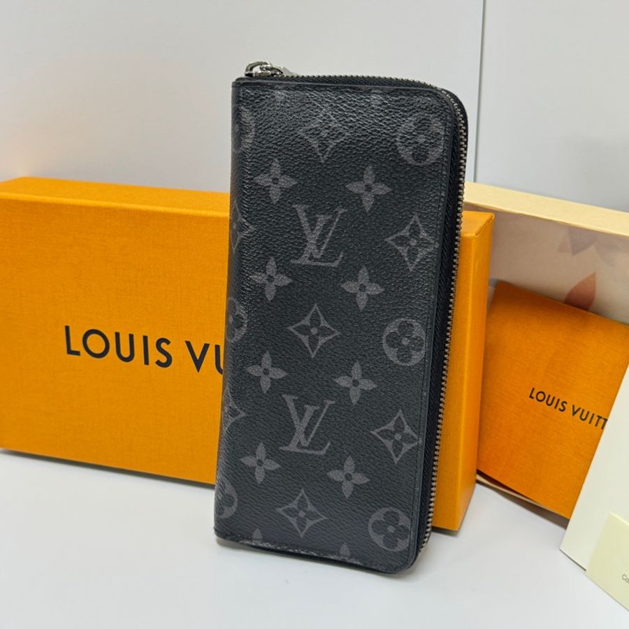 （極新全配/晶片款🎁） LV M62295 黑灰老花 拉鍊長夾 專櫃30800-8