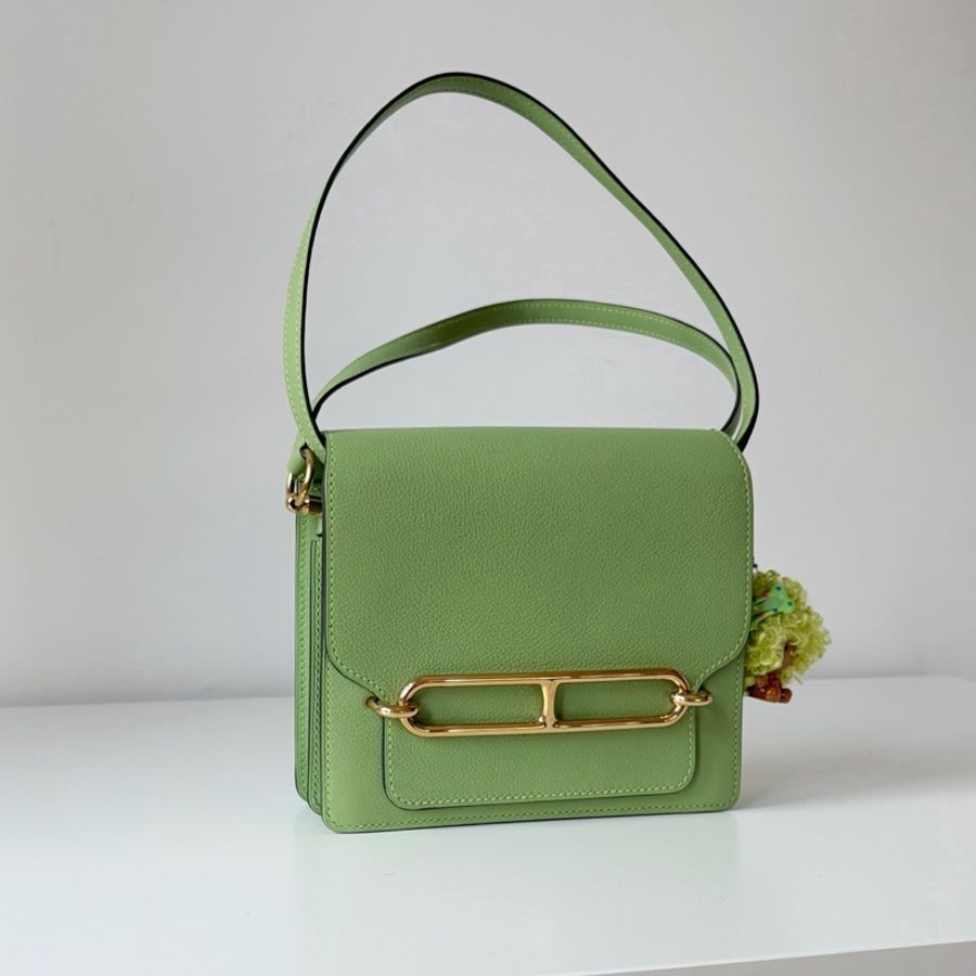 Hermes 愛馬仕 豬鼻子mini roulis19 3i牛油果綠🥑🥑🥑金扣-0