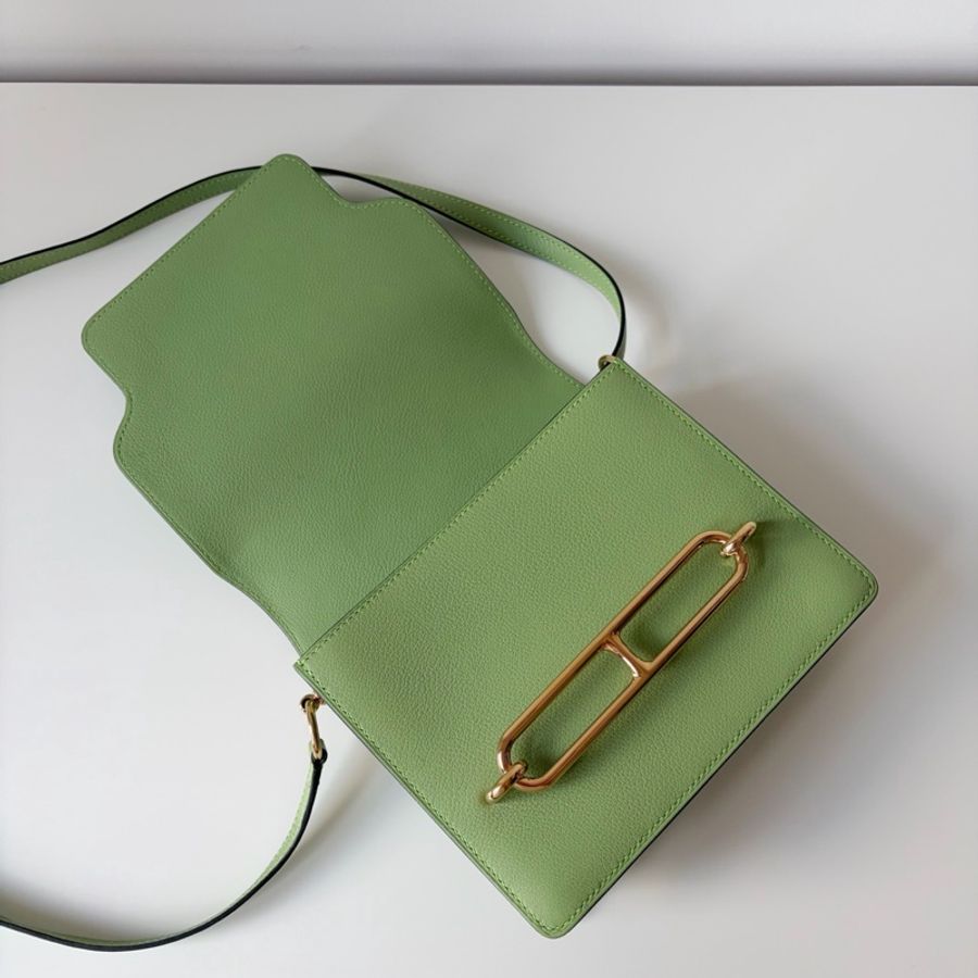 Hermes 愛馬仕 豬鼻子mini roulis19 3i牛油果綠🥑🥑🥑金扣-7