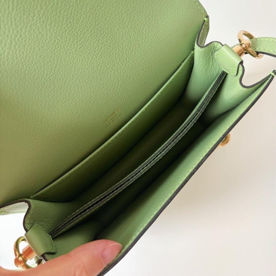 Hermes 愛馬仕 豬鼻子mini roulis19 3i牛油果綠🥑🥑🥑金扣-8