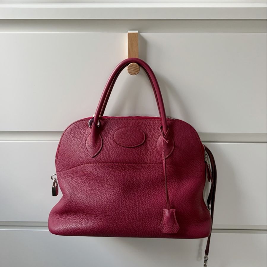 Hermes 愛馬仕 寶石紅石榴紅保齡球 Bolide31-0