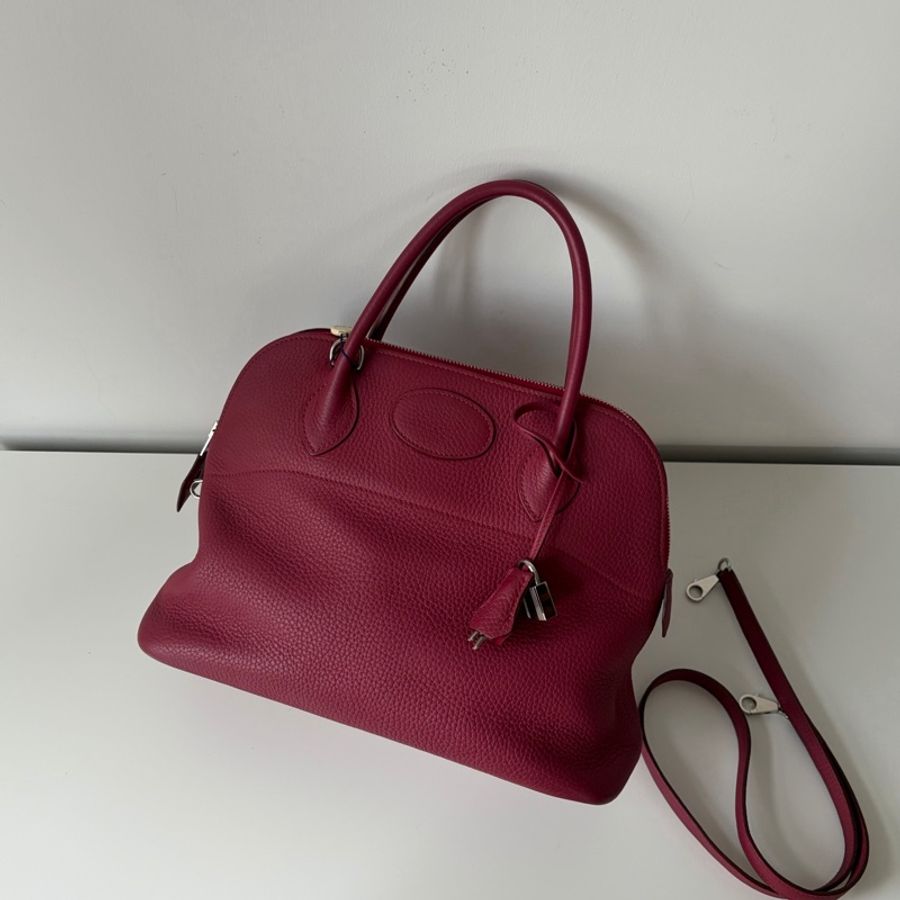 Hermes 愛馬仕 寶石紅石榴紅保齡球 Bolide31-2