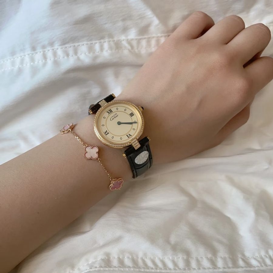 【天啦‼️顏值界的天花板|平價中古表⌚️】卡地亞must中古復古銀包金奢華女士腕表 表徑24mm-1