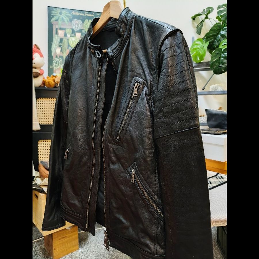 Burberry 騎士皮衣外套-9