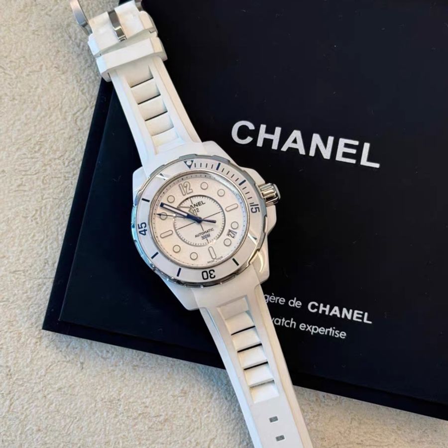Chanel • J12白陶瓷藍字白膠帶腕錶 38mm H2560 🈶原廠盒裝-2