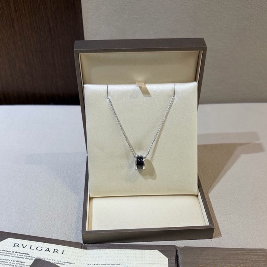 Bvlgari 寶格麗 黑陶瓷 慈善款 彈簧 項鍊 超-0