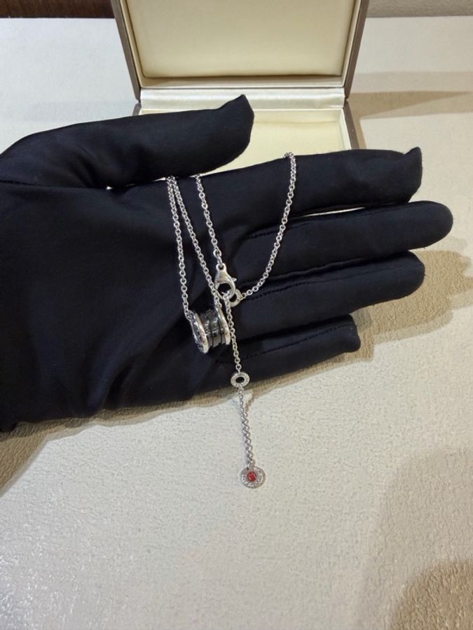 Bvlgari 寶格麗 黑陶瓷 慈善款 彈簧 項鍊 超-3