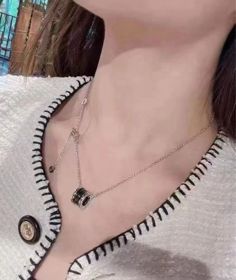 Bvlgari 寶格麗 黑陶瓷 慈善款 彈簧 項鍊 超-5