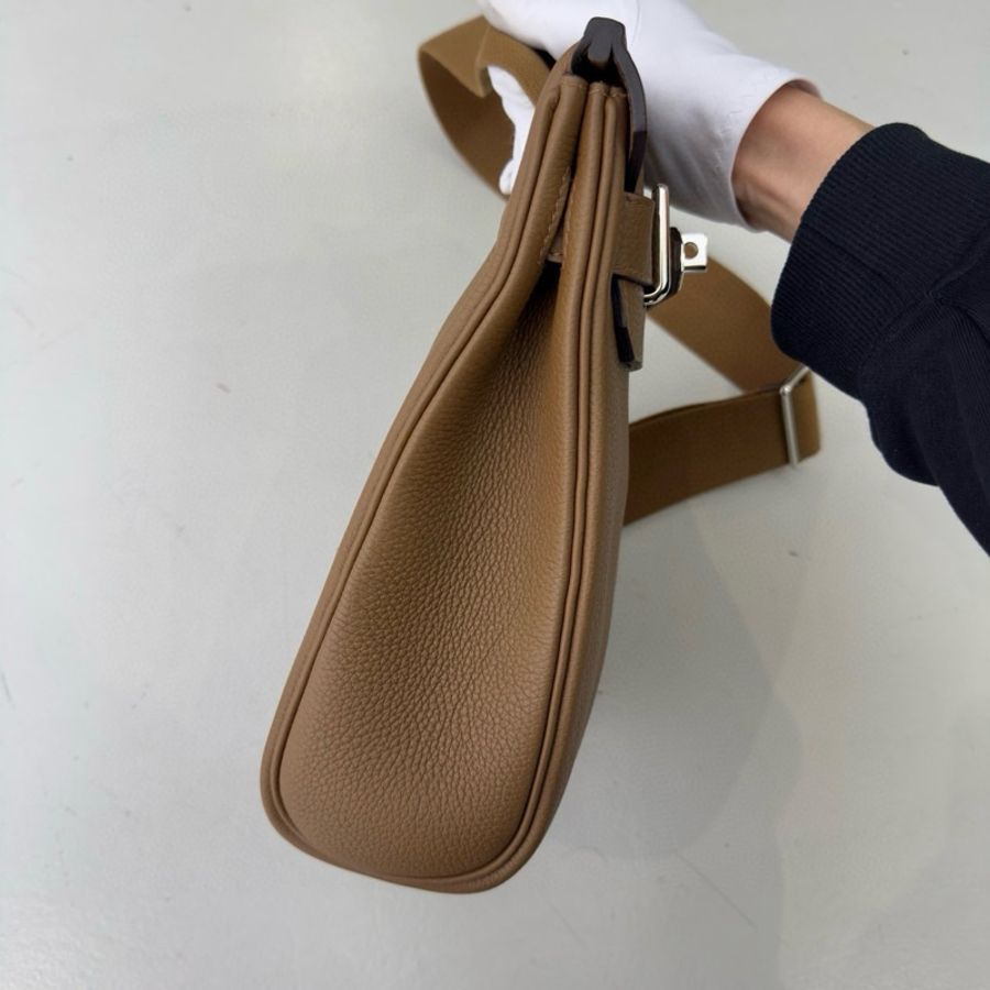 99新 Hermès 愛馬仕Hac a Dos栗子色銀扣 pm小號 togo皮 W刻 24年-5
