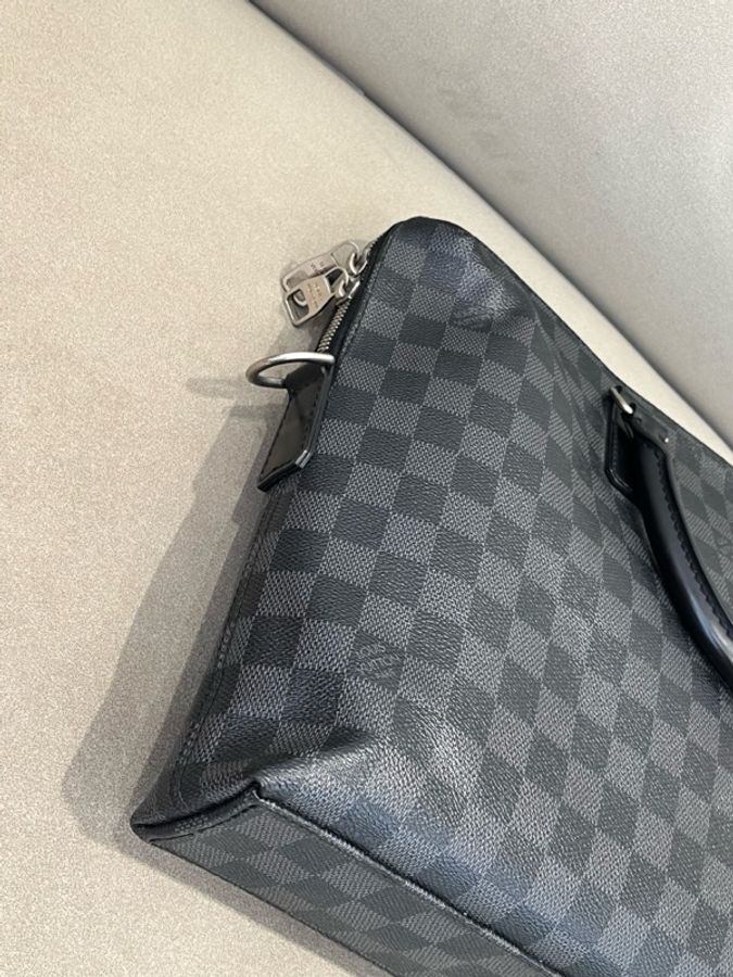 Louis Vuitton 路易威登 黑棋盤格手提公文包-3