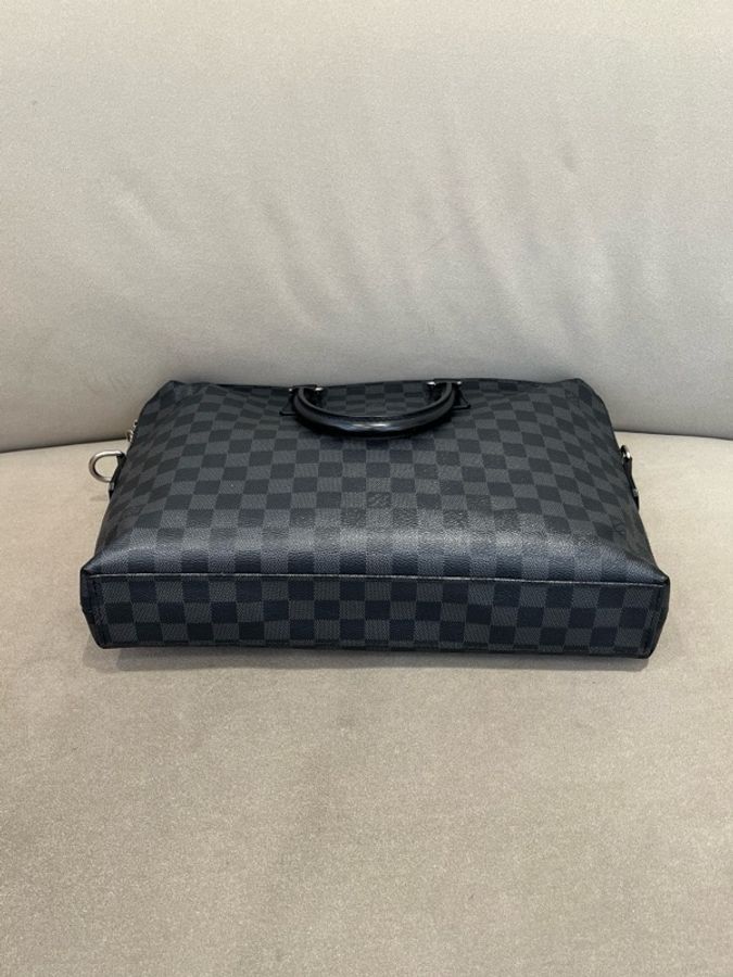 Louis Vuitton 路易威登 黑棋盤格手提公文包-4