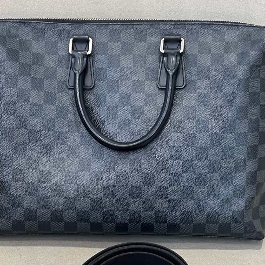 Louis Vuitton 路易威登 黑棋盤格手提公文包-6