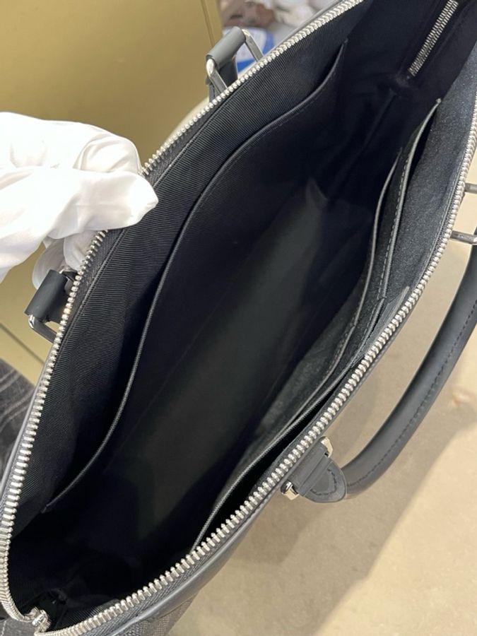 Louis Vuitton 路易威登 男士 黑棋盤公文包 有肩帶-5