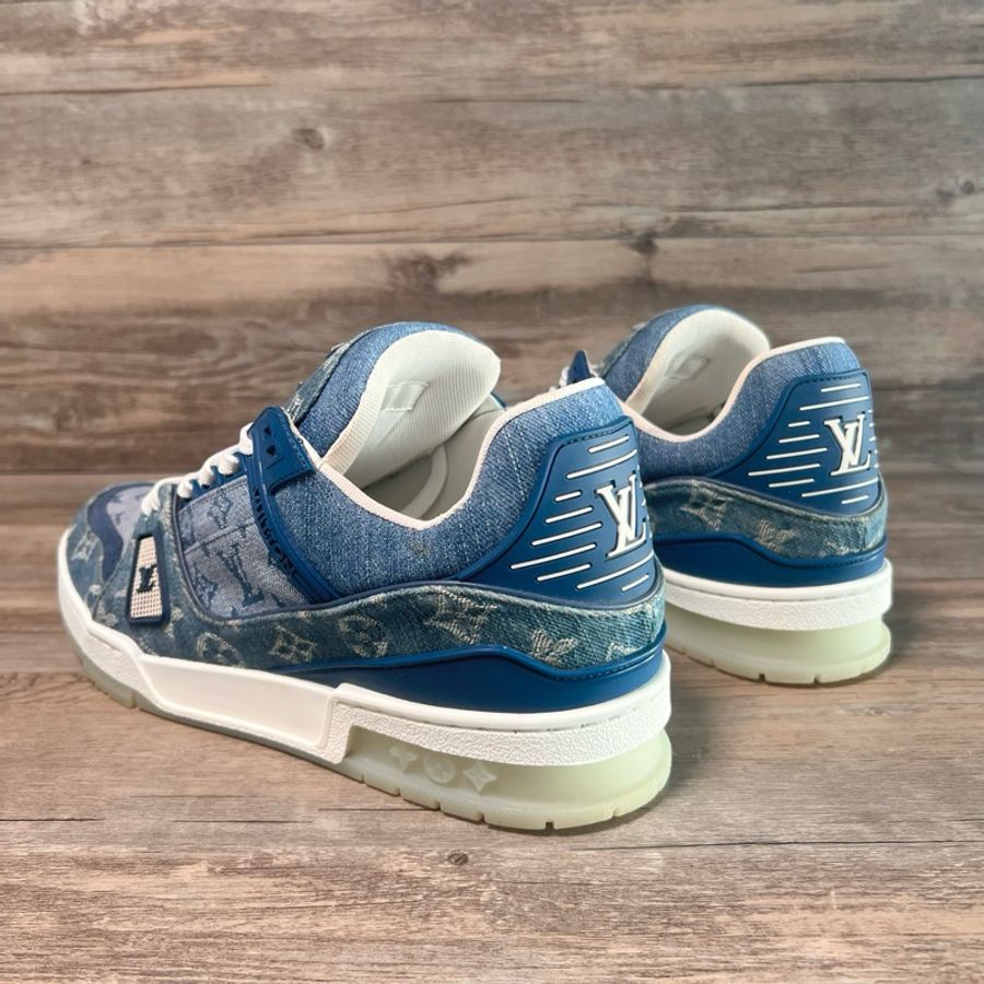 Louis Vuitton路易威登 trainer 牛仔藍 白藍牛仔 41碼-3