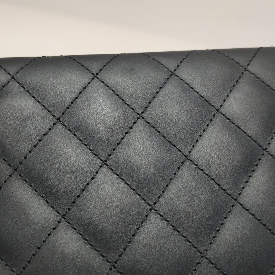 香奈兒Chanel 康鵬 黑色錢包 21開 口蓋錢包 尺寸10.5 × 19.3 × 3.0-7