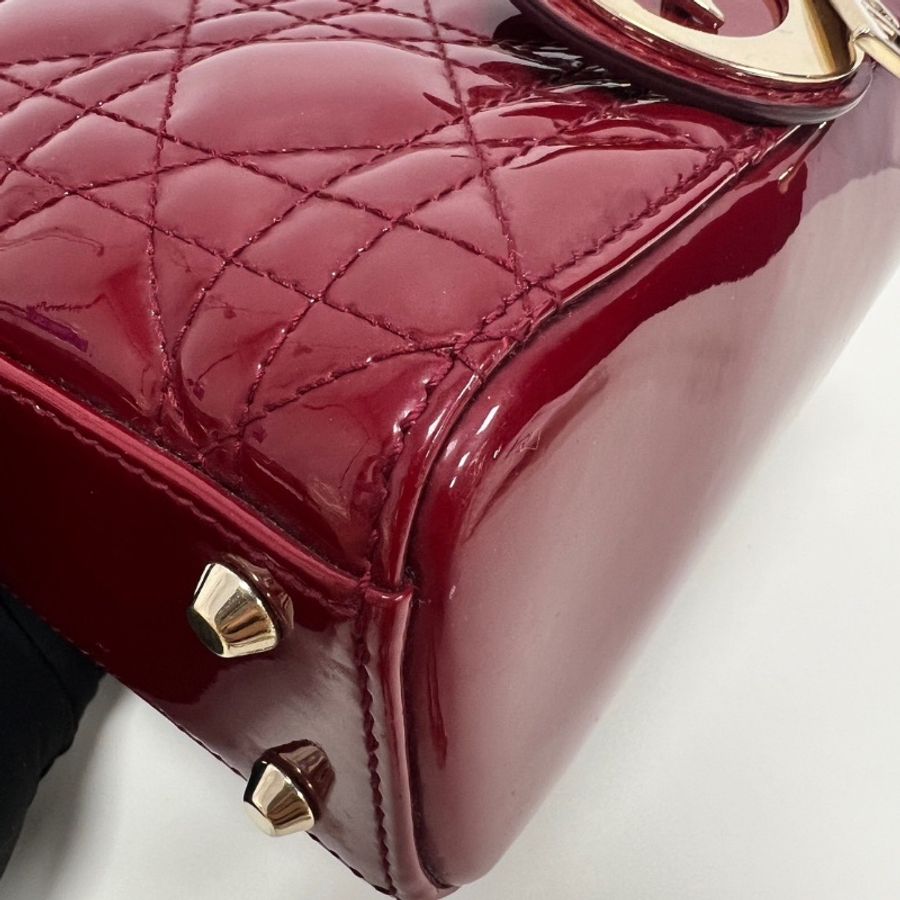 全配❤️#Dior #紅金漆皮三格戴妃 #盒子塵袋購證-7