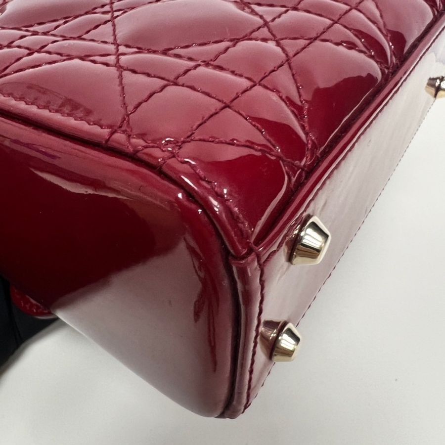 全配❤️#Dior #紅金漆皮三格戴妃 #盒子塵袋購證-10
