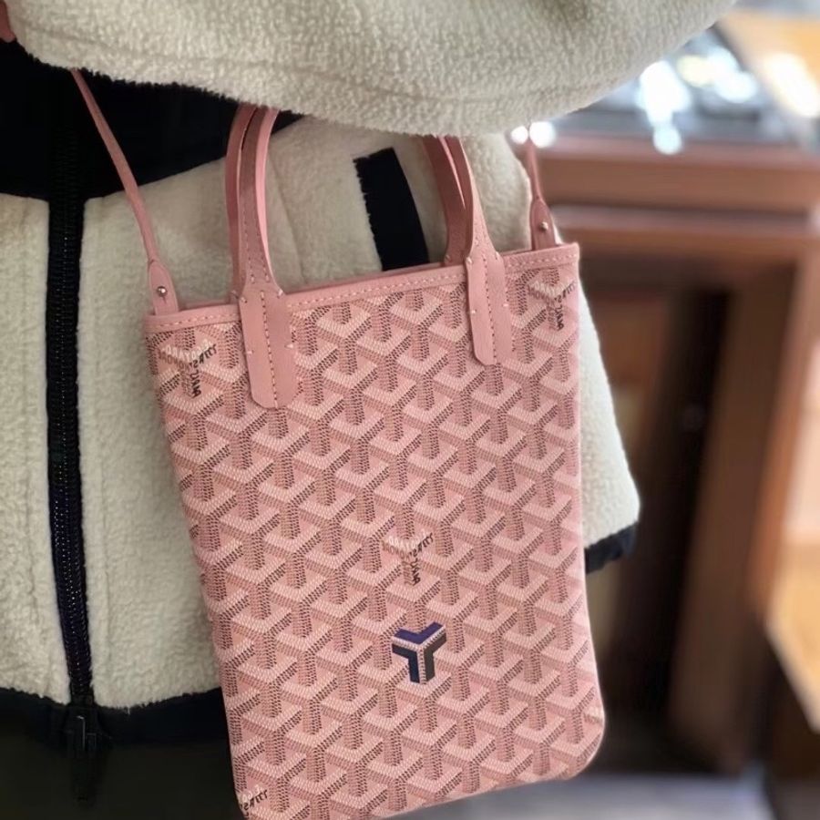 全新🩰#Goyard #minitote #櫻花粉 #新款有背帶有塵袋-0