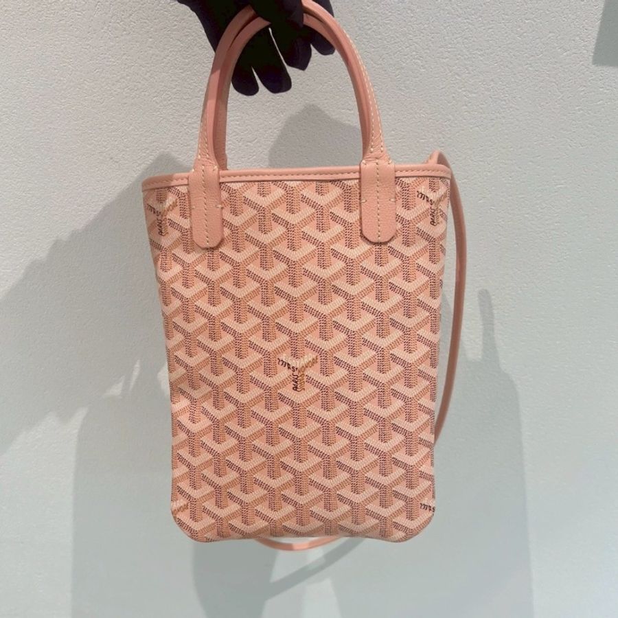 全新🩰#Goyard #minitote #櫻花粉 #新款有背帶有塵袋-4