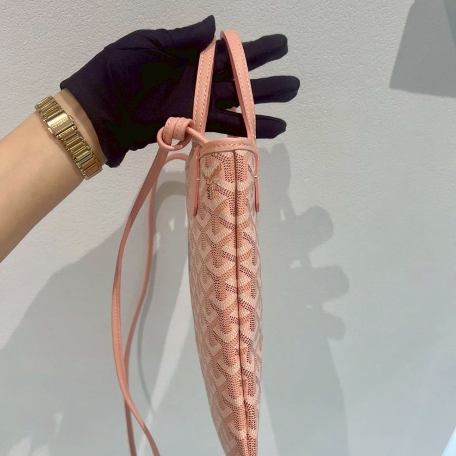 全新🩰#Goyard #minitote #櫻花粉 #新款有背帶有塵袋-8