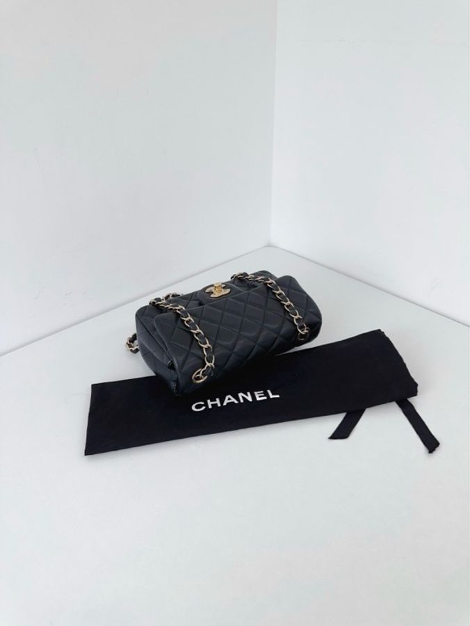 💎Chanel香奈兒||黑金CF大mini鏈條包|99新芯片款-8