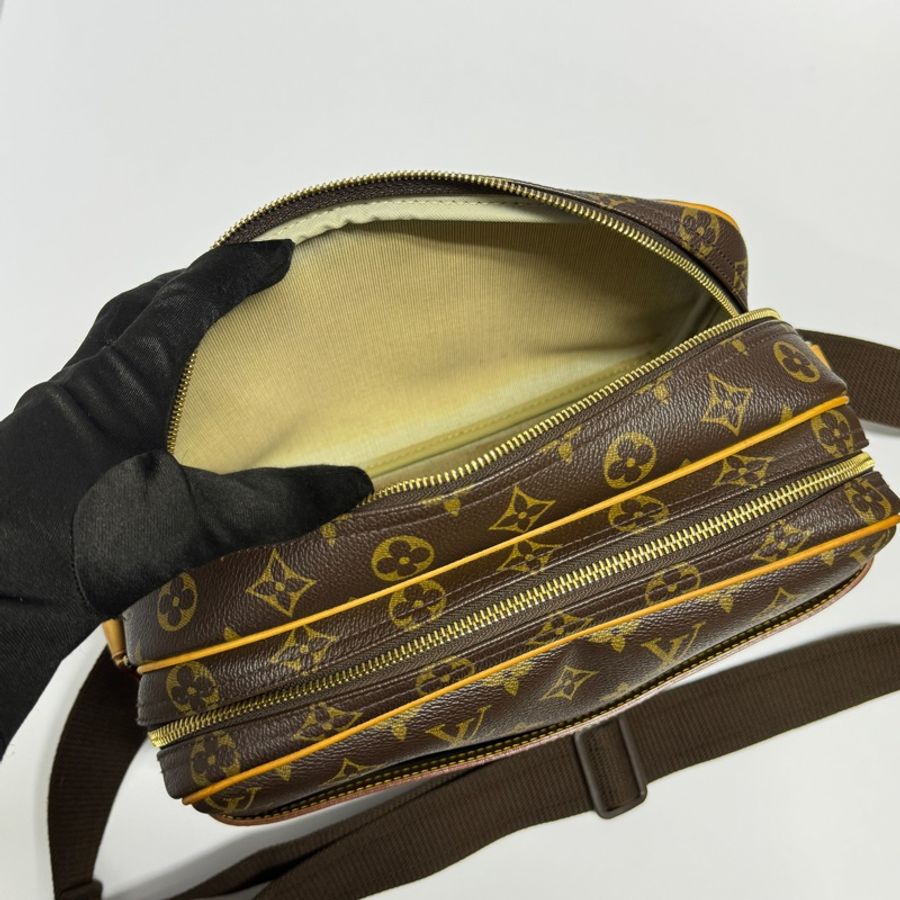 LV 經典老花 雙層相機包 記者包 專櫃10.3萬-24