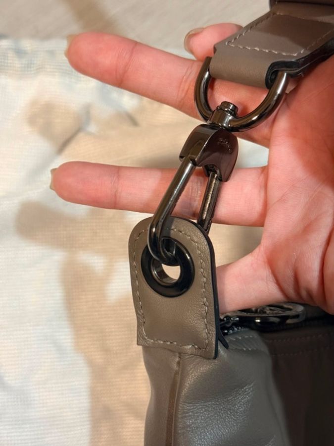 可議)Longchamp LE PLIAGE XTRA hobo半月形單肩包 M 斑鳩灰 牛皮-26