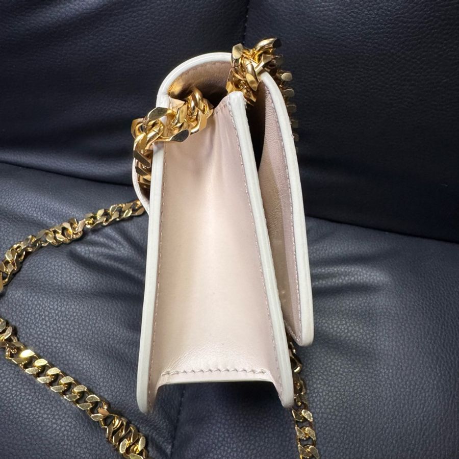Burberry 巴寶莉限量款TB LOGO裸粉色金扣豆腐包單肩包、腰包-3